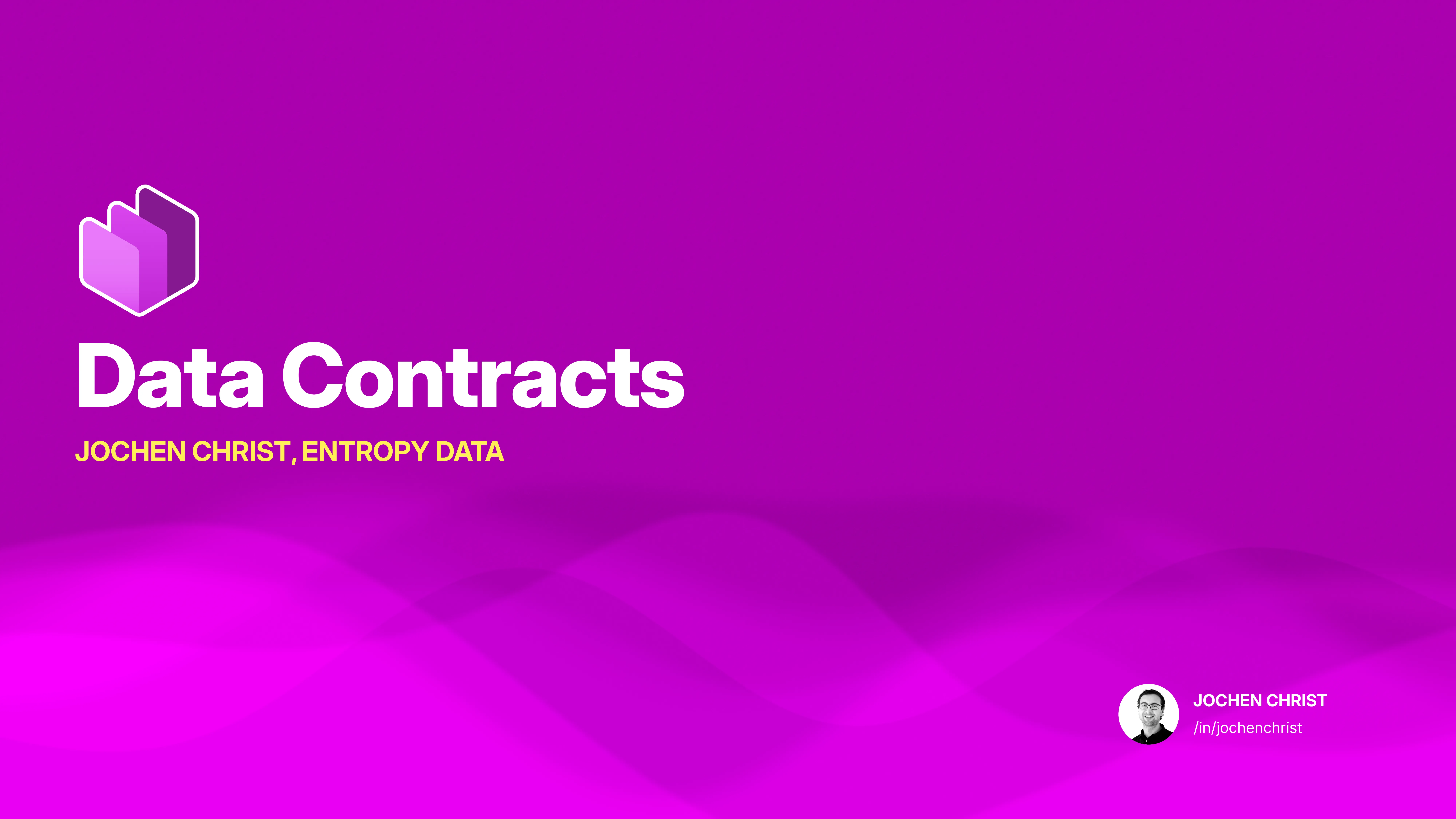 Titelfolie des Data-Contracts-Vortrags