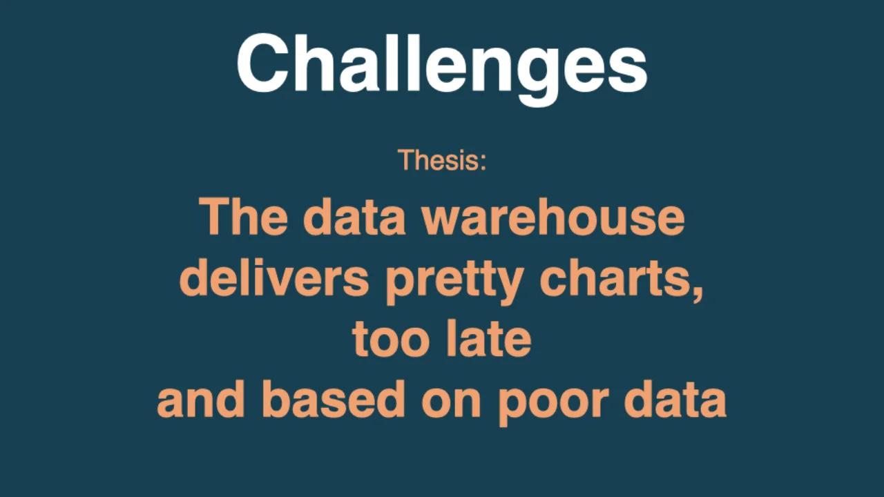 Tesis: el data warehouse entrega imágenes bonitas, demasiado tarde y sobre datos malos