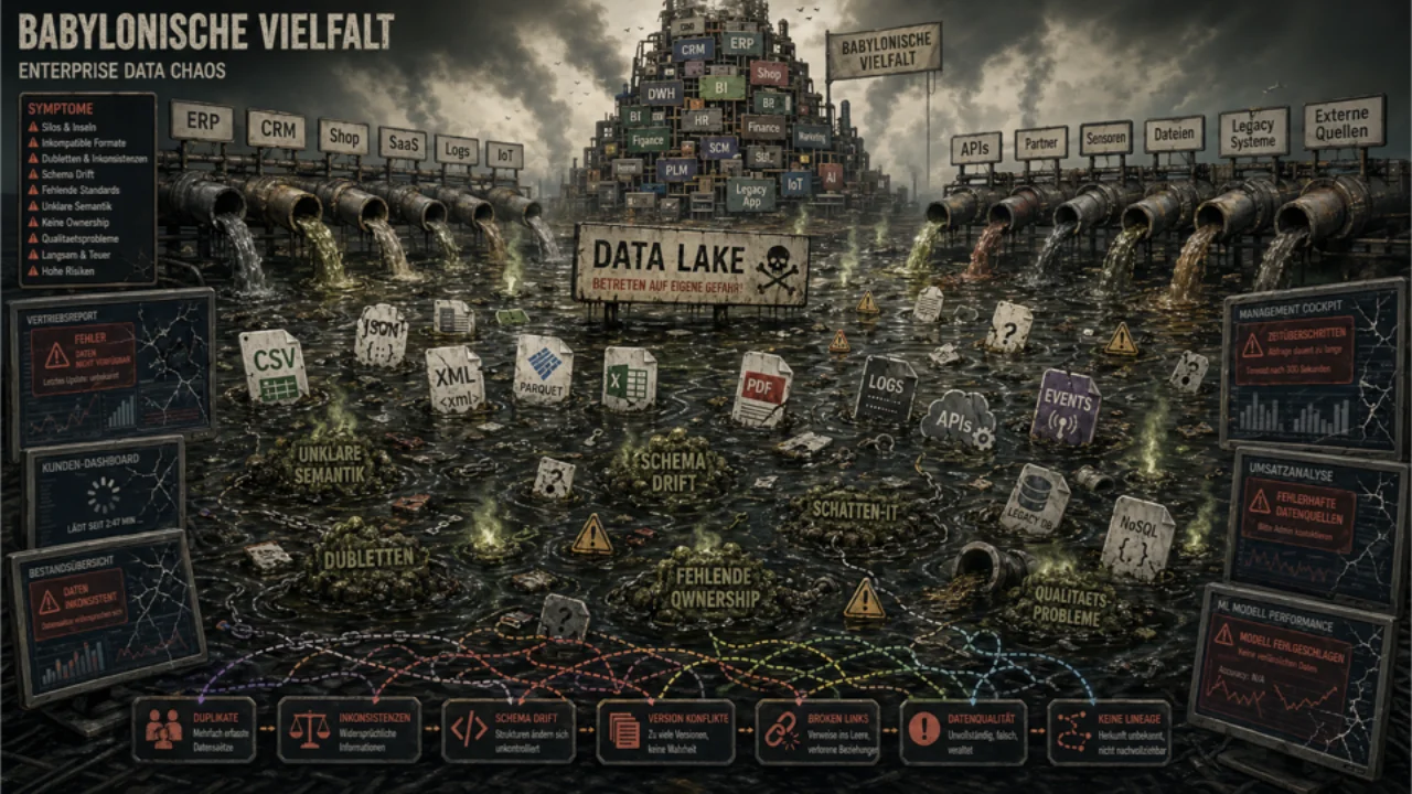Variedad babilónica: el pantano de datos de la empresa alrededor del data lake