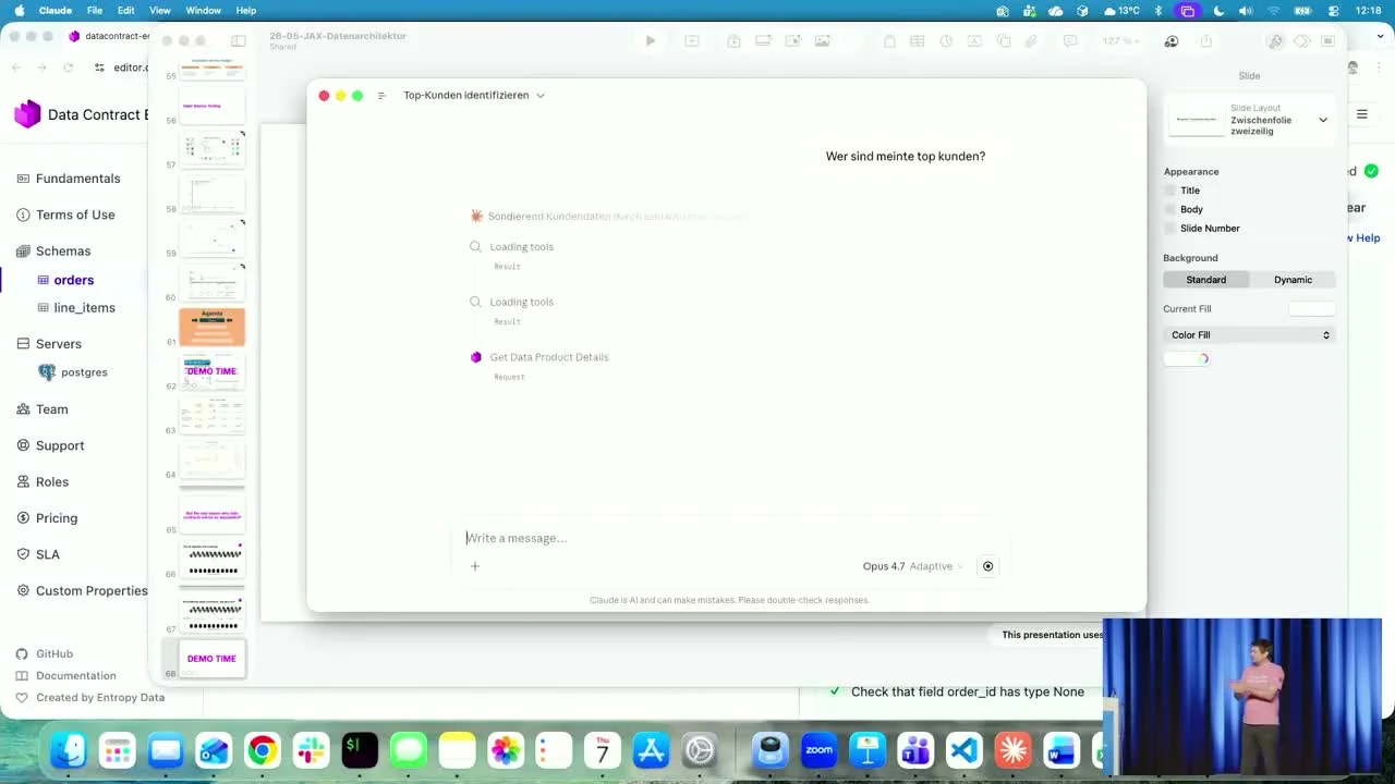 Demo en directo: el agente Claude buscando en el marketplace de datos el producto de datos adecuado para responder a «¿quiénes son mis mejores clientes?»