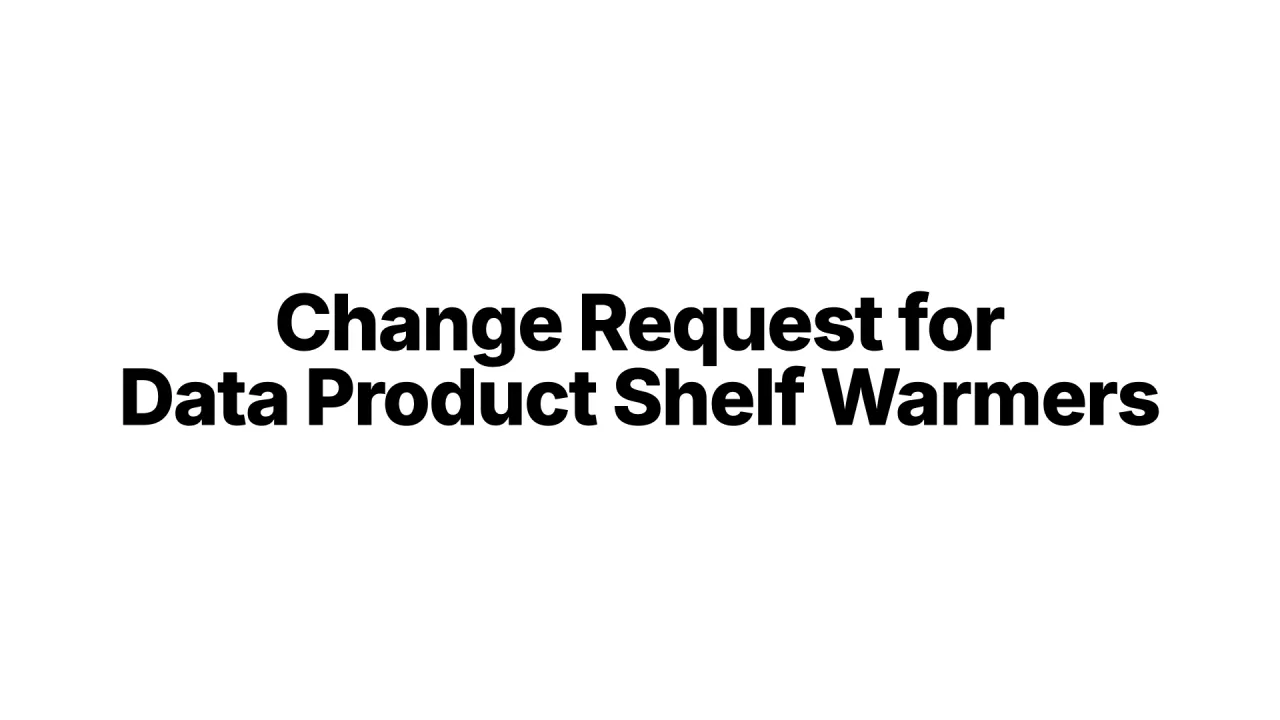Solicitud de cambio para el producto de datos shelf warmers