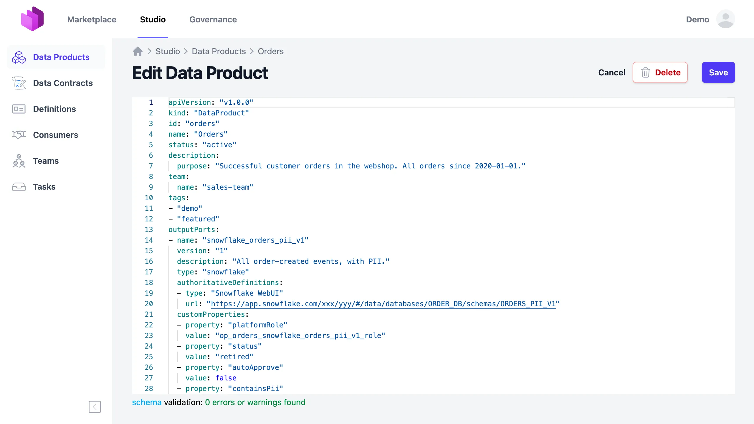 Entropy Data mit nativer ODPS-Unterstützung